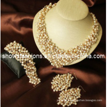 Bridal Jewelry Sets/Shiny Pearl & Crystal Fashion Jewelry Sets/ Necklace and Earrings Sets (XJW12308)